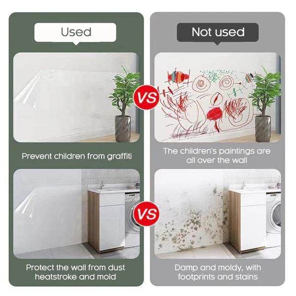 Self- Adhesive Transparent Electrostatic Wall Protection Film Buy 1 Get 1 Free - KazualCart
