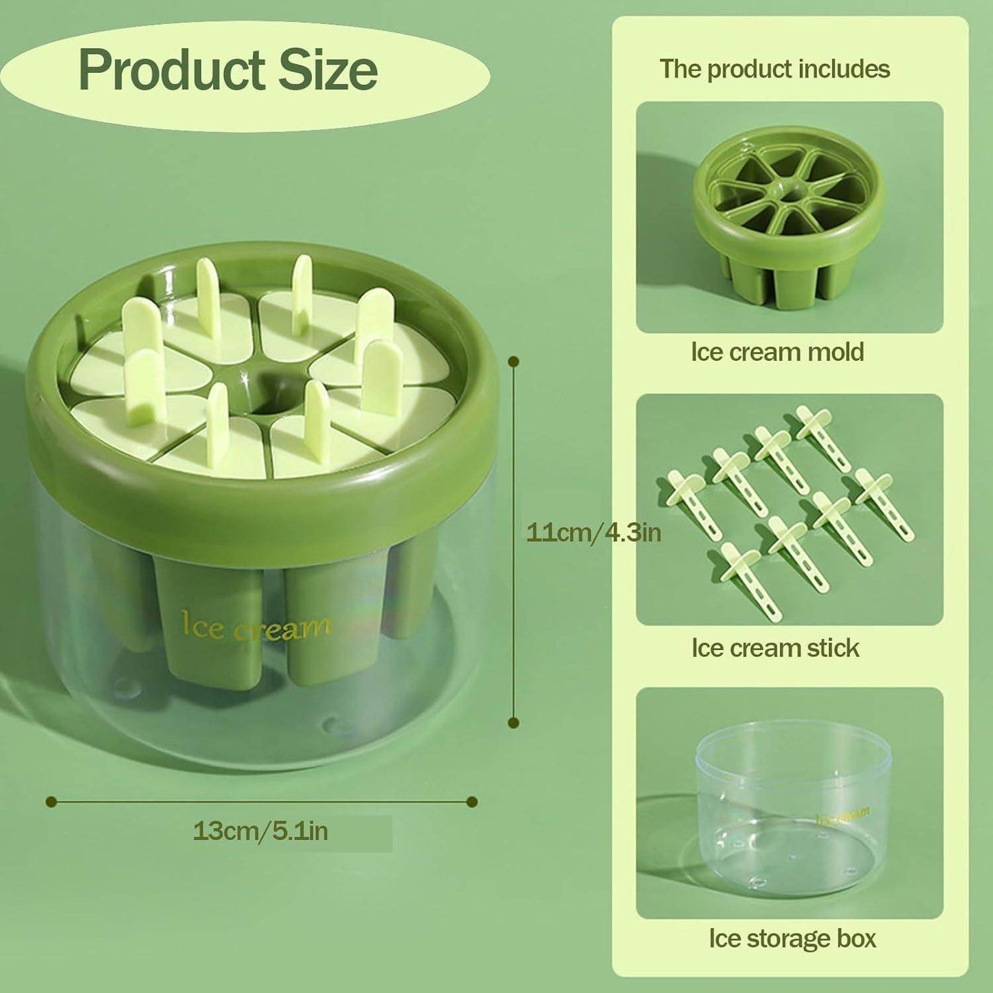 Reusable DIY 8 Pieces Ice Pop Mould - KazualCart