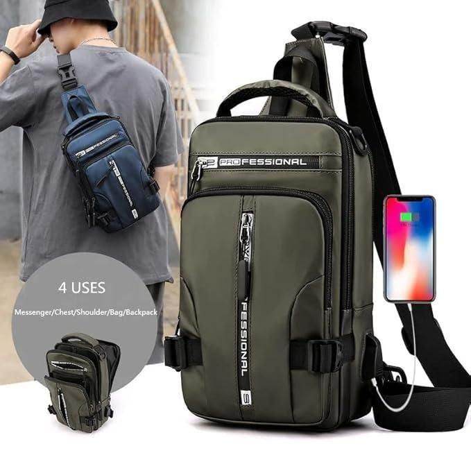 Sling Bag with USB Charging Port - KazualCart