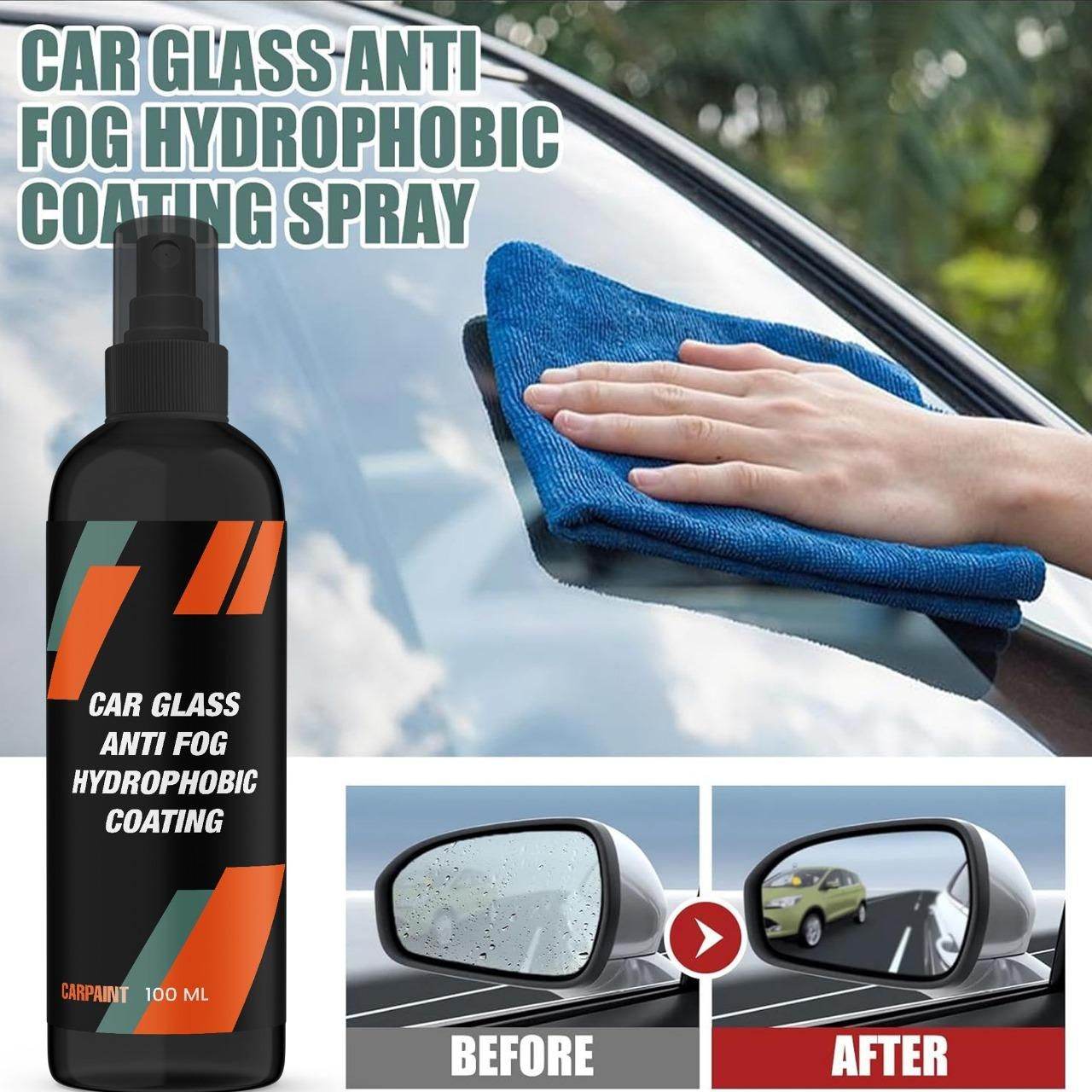 Car Glass Anti-Fog Hydrophobic Coating 100ml(Pack Of 2) - KazualCart