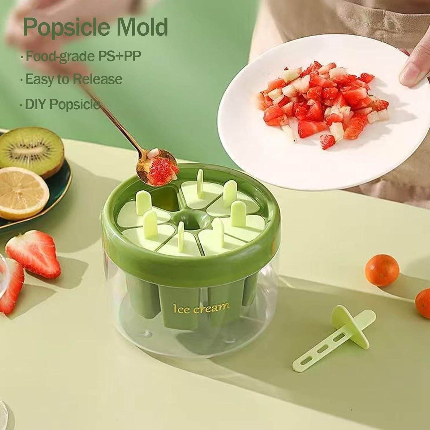 Reusable DIY 8 Pieces Ice Pop Mould - KazualCart