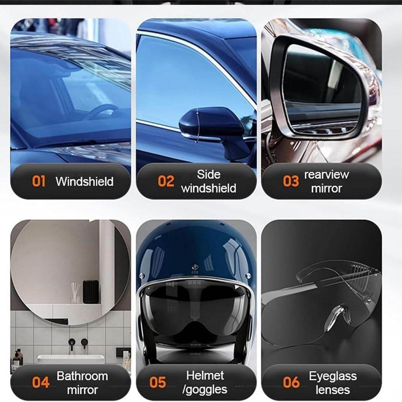 Car Glass Anti-Fog Hydrophobic Coating 100ml(Pack Of 2) - KazualCart
