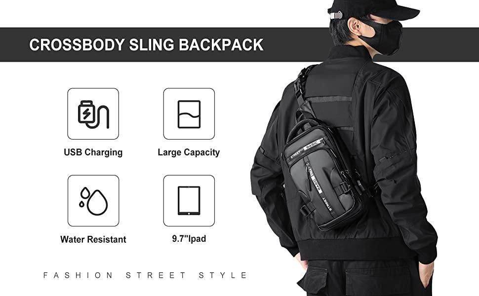 Sling Bag with USB Charging Port - KazualCart