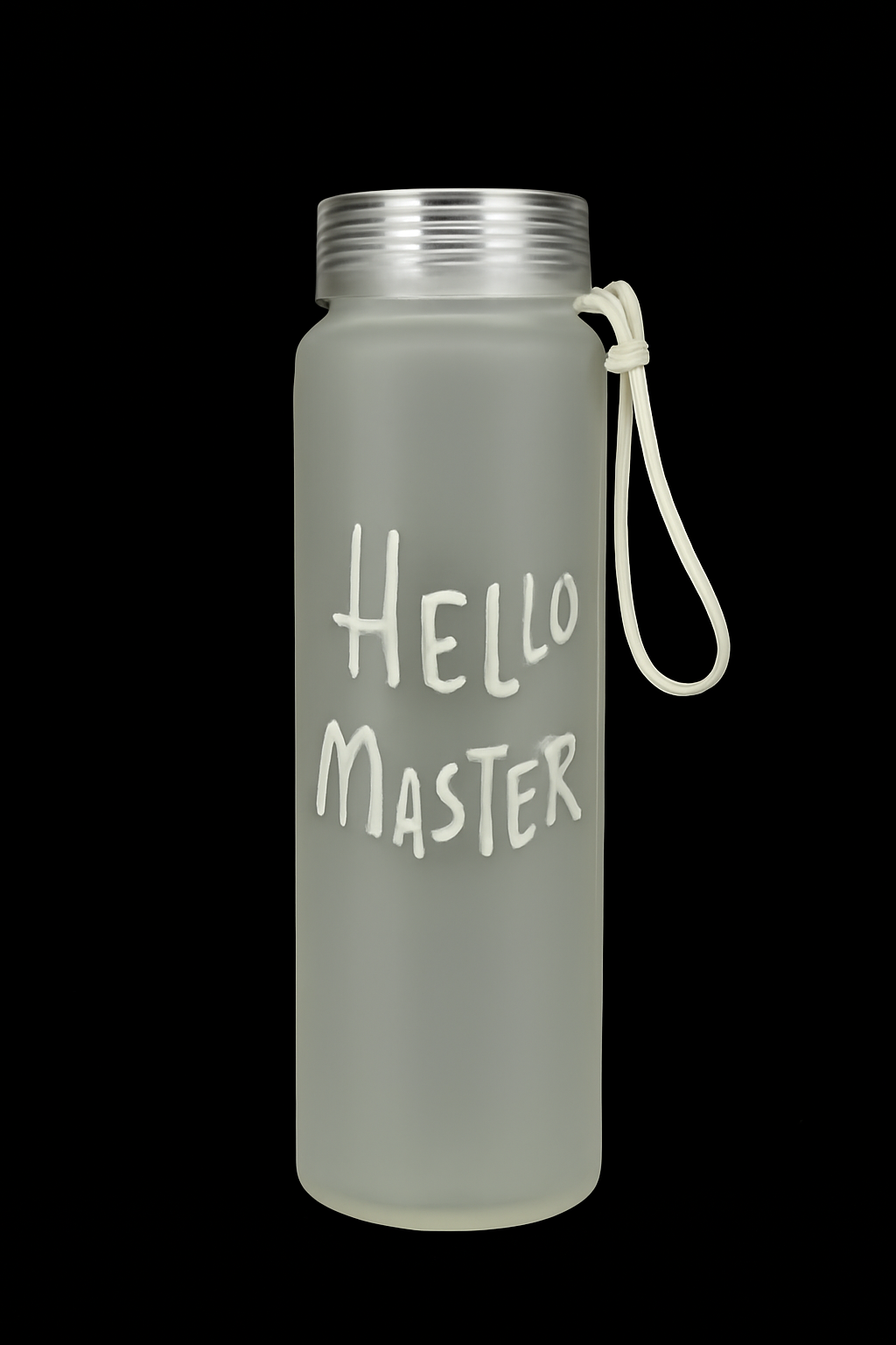Glass Water Bottle I Hello Master I 500ml I Pack of 1