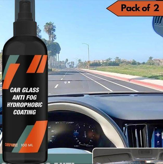 Car Glass Anti-Fog Hydrophobic Coating 100ml(Pack Of 2) - KazualCart