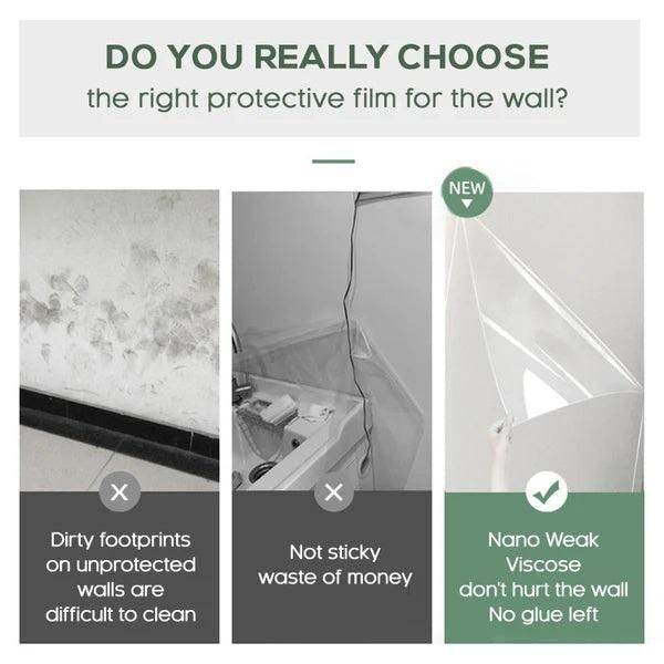 Self- Adhesive Transparent Electrostatic Wall Protection Film Buy 1 Get 1 Free - KazualCart