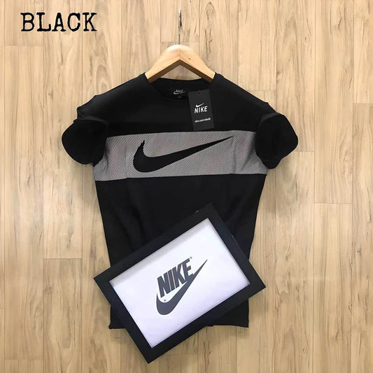 Nike Black Half Sleeves T-Shirt - KazualCart