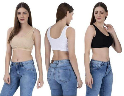 Womens Multicolor Air Bra (Pack of 3) - KazualCart