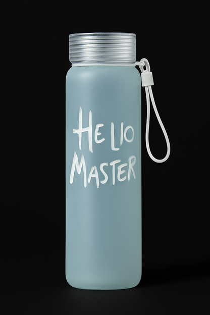 Glass Water Bottle I Hello Master I 500ml I Pack of 1