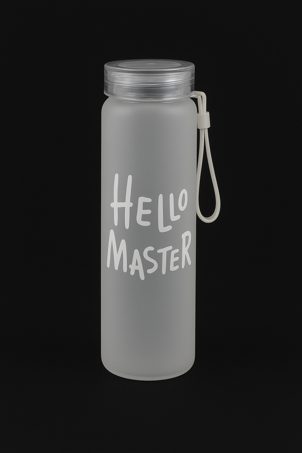 Glass Water Bottle I Hello Master I 500ml I Pack of 1